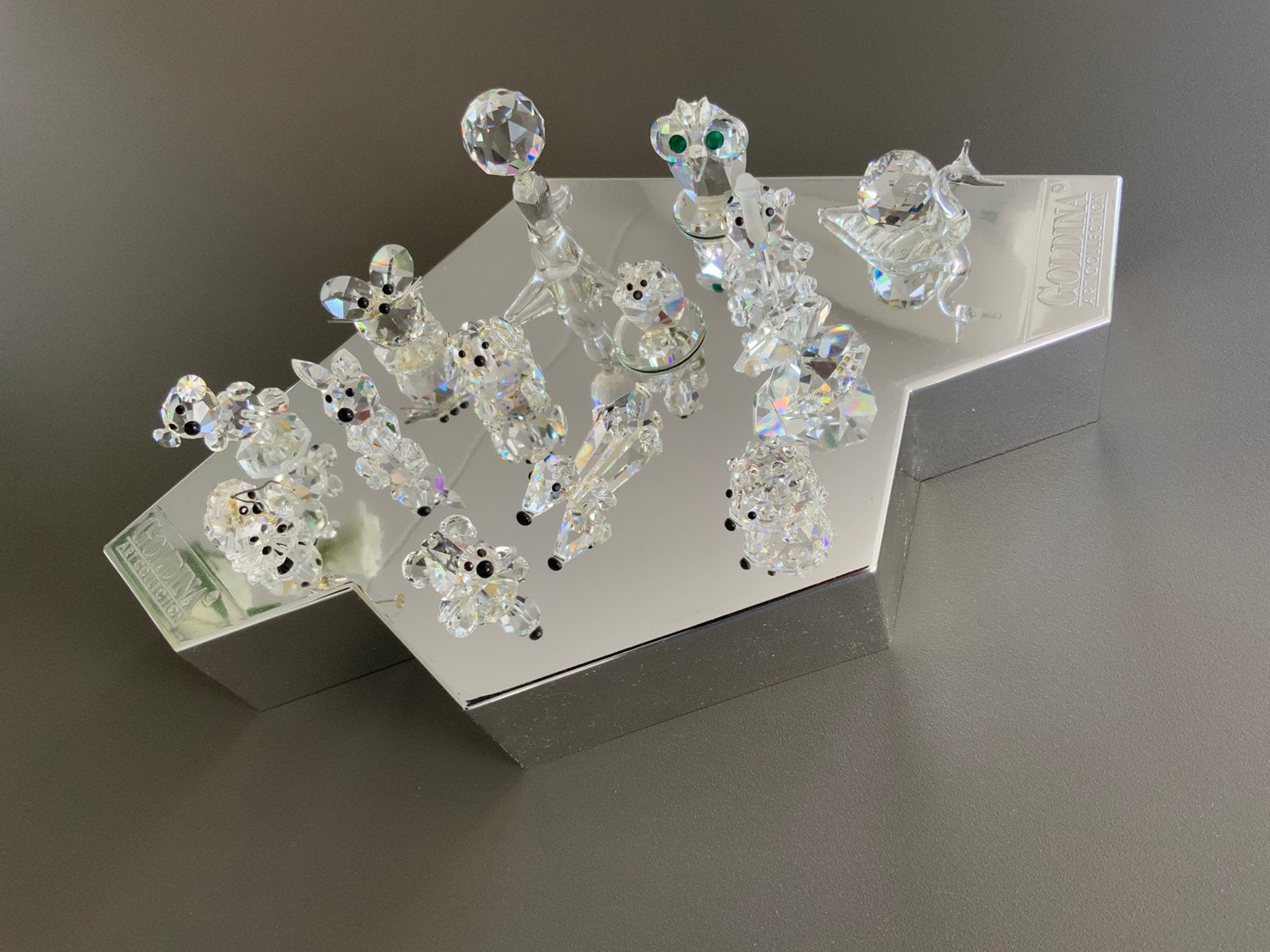 Kristallen miniatuurbeeldjes van Goldina Art Collection., Ophalen of Verzenden, Zo goed als nieuw, Figuurtje