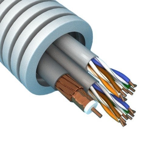 Flexpijp 3/4 + 2x UTP CAT6 + 1x COAX 75 20mm (100 mter), Verzenden, Nieuw