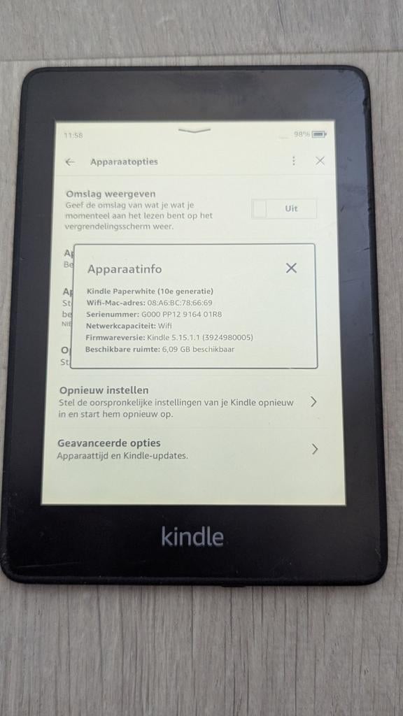 Kindle paperwhite 10th gen, Ophalen of Verzenden, Gebruikt