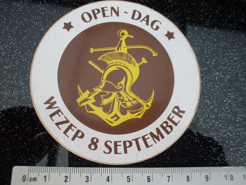 sticker genie troepen open dag wezep logo embleem leger, Verzamelen, Verzenden, Zo goed als nieuw, Bedrijf of Vereniging