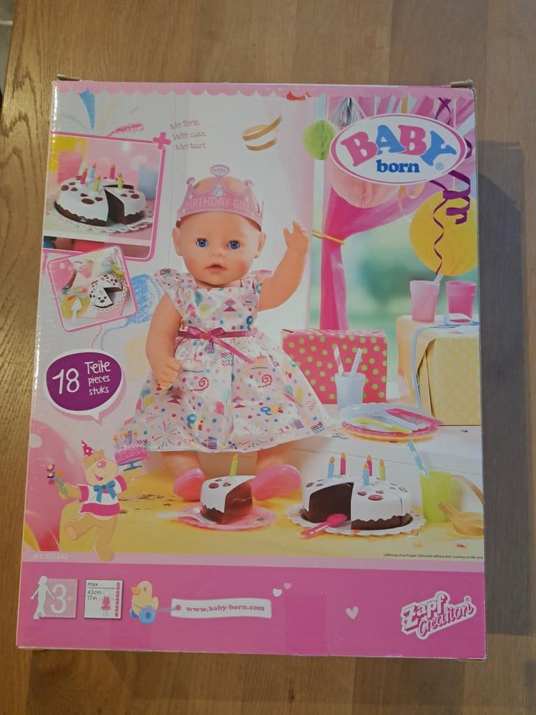 Baby Born Verjaardagsset, Ophalen of Verzenden, Gebruikt, Babypop