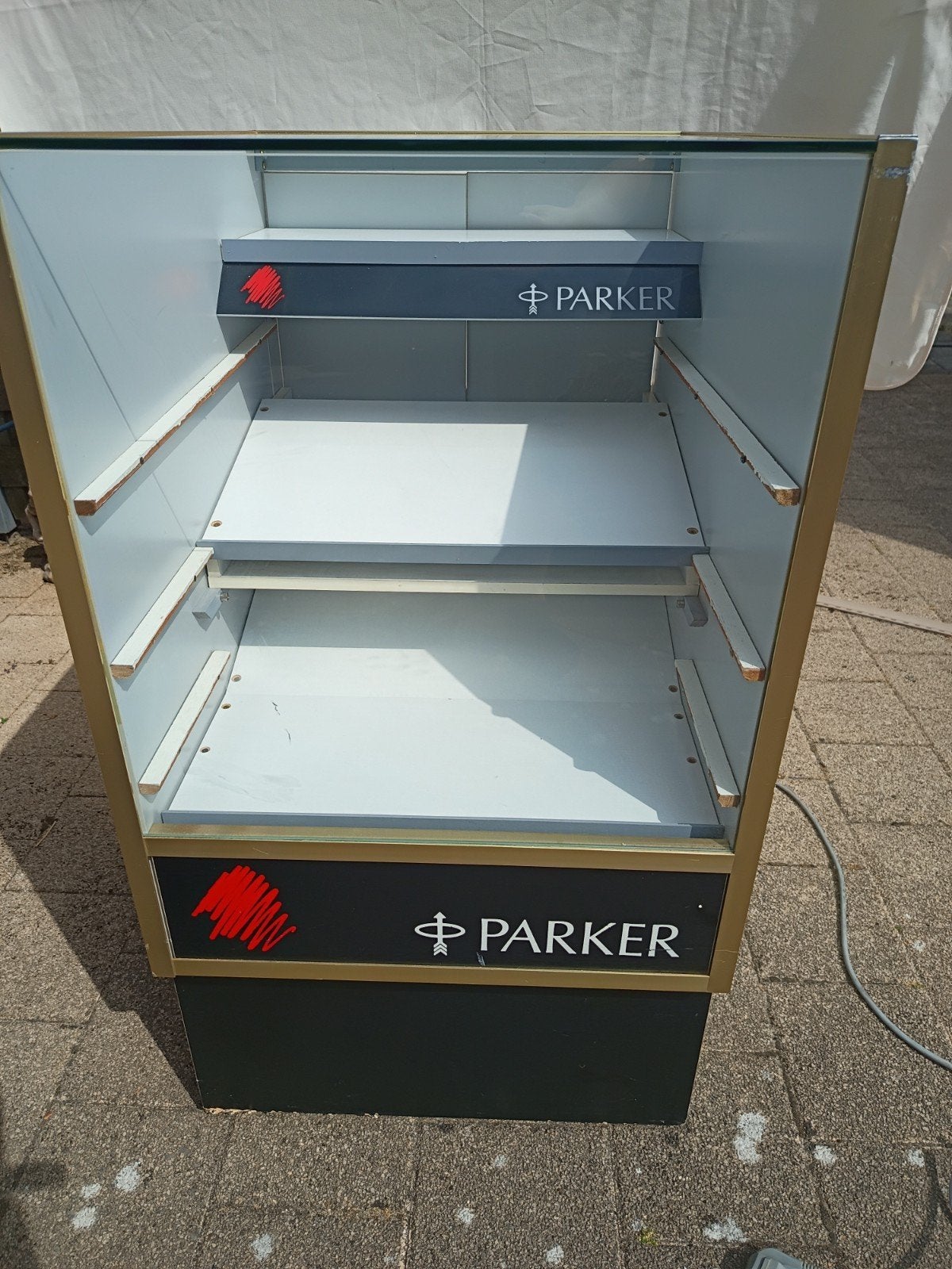 Gebruikte Parker pennen display kast, zonder pennen, BIEDEN, Ophalen, Gebruikt