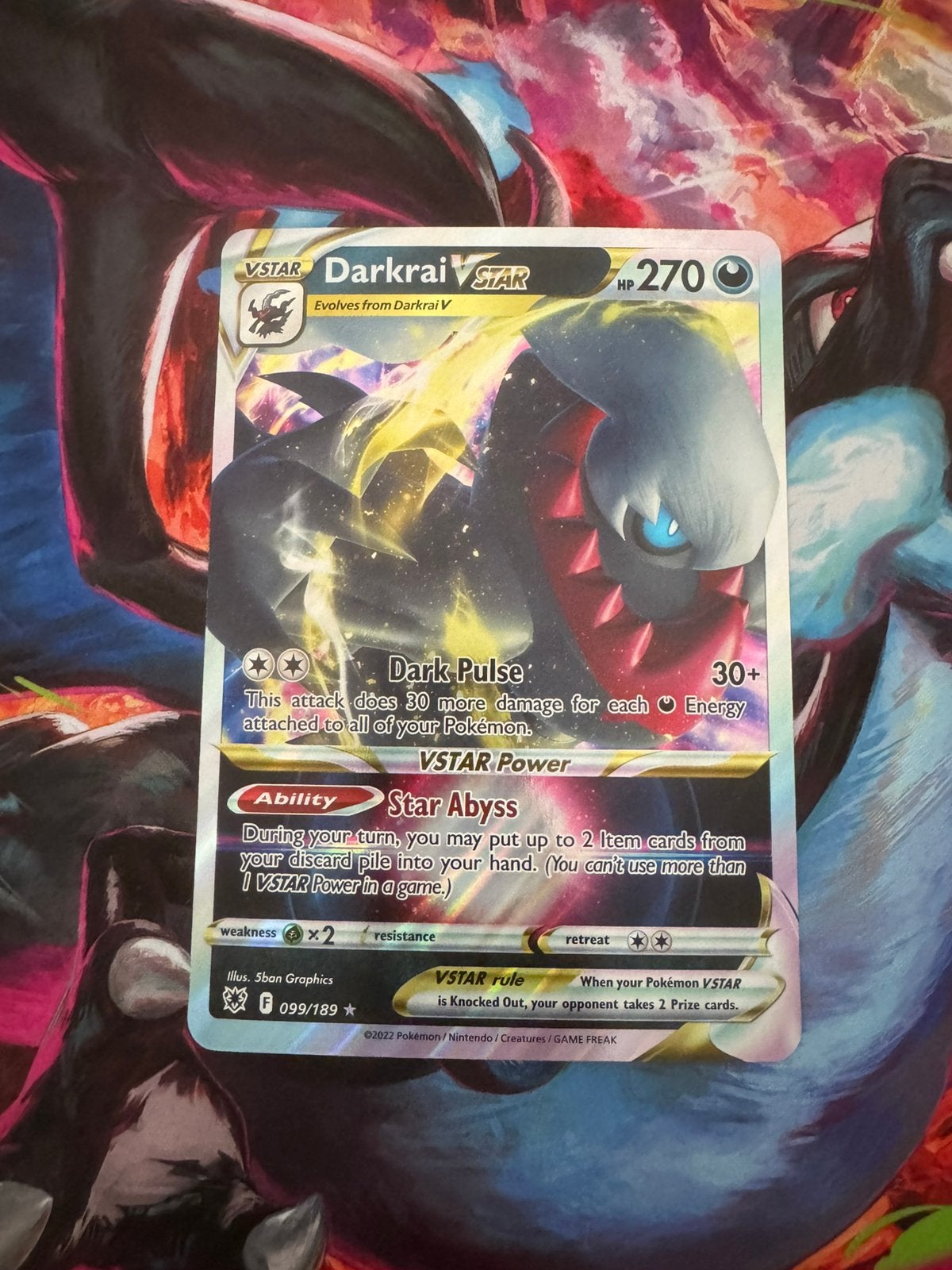 Pokémon kaarten Darkrai Vstar #99 Jumbo Promo, Ophalen of Verzenden, Zo goed als nieuw