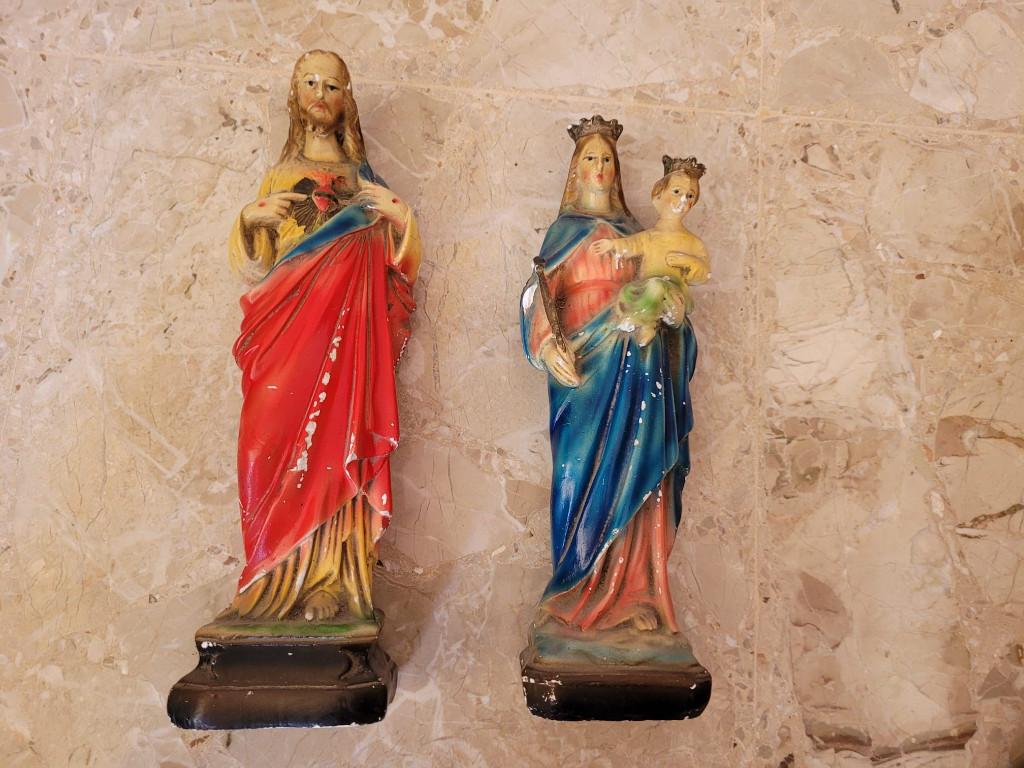 gipsen beeld jezus en maria, Ophalen