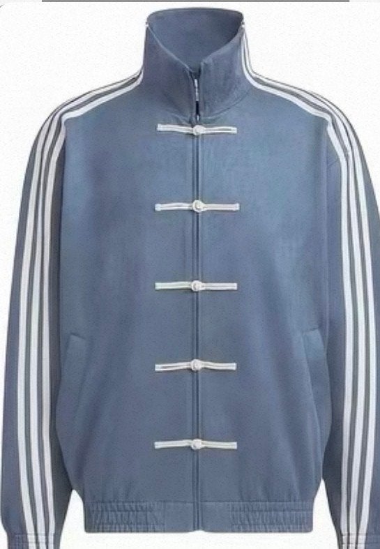 Adidas Chinese Stijl Trainingsjack - Blauw/Wit, Ophalen, Nieuw, Maat 38/40 (M), Blauw