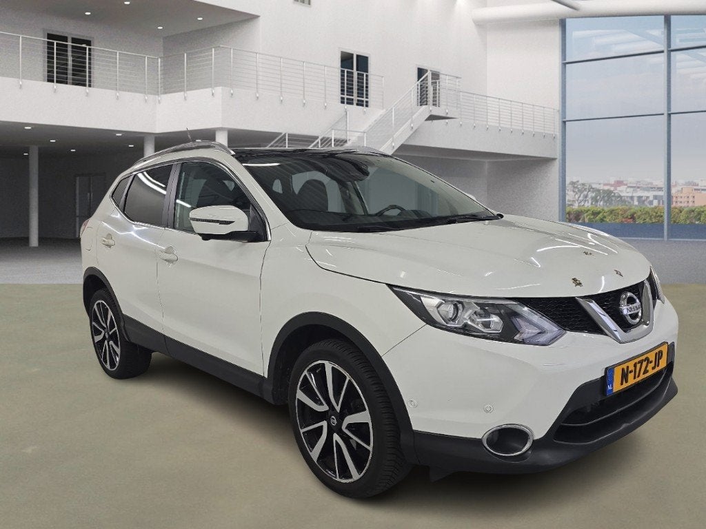 Nissan Qashqai 1.2 Tekna|AUT|360•|PANO|XENON|NAVI|LEDER|ST, Auto's, Nissan, Gebruikt, 4 cilinders, 116 pk, Wit