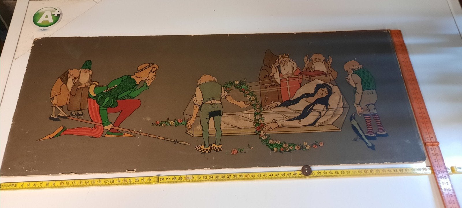 Schoolplaat Sneeuwwitje, Antiek en Kunst, Ophalen of Verzenden, Overige thema's