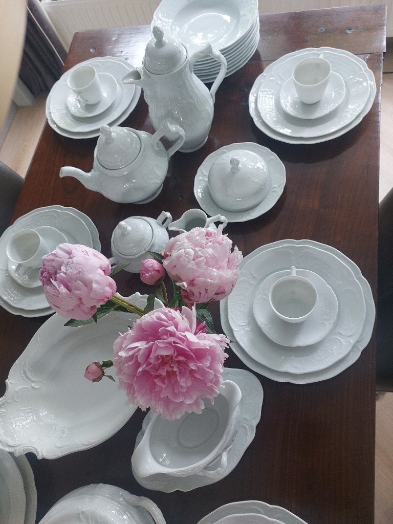 Rosenthal Sanssouci Weiss porselein servies 9 persoons, Overige merken, Vintage, Nieuw, Ophalen of Verzenden