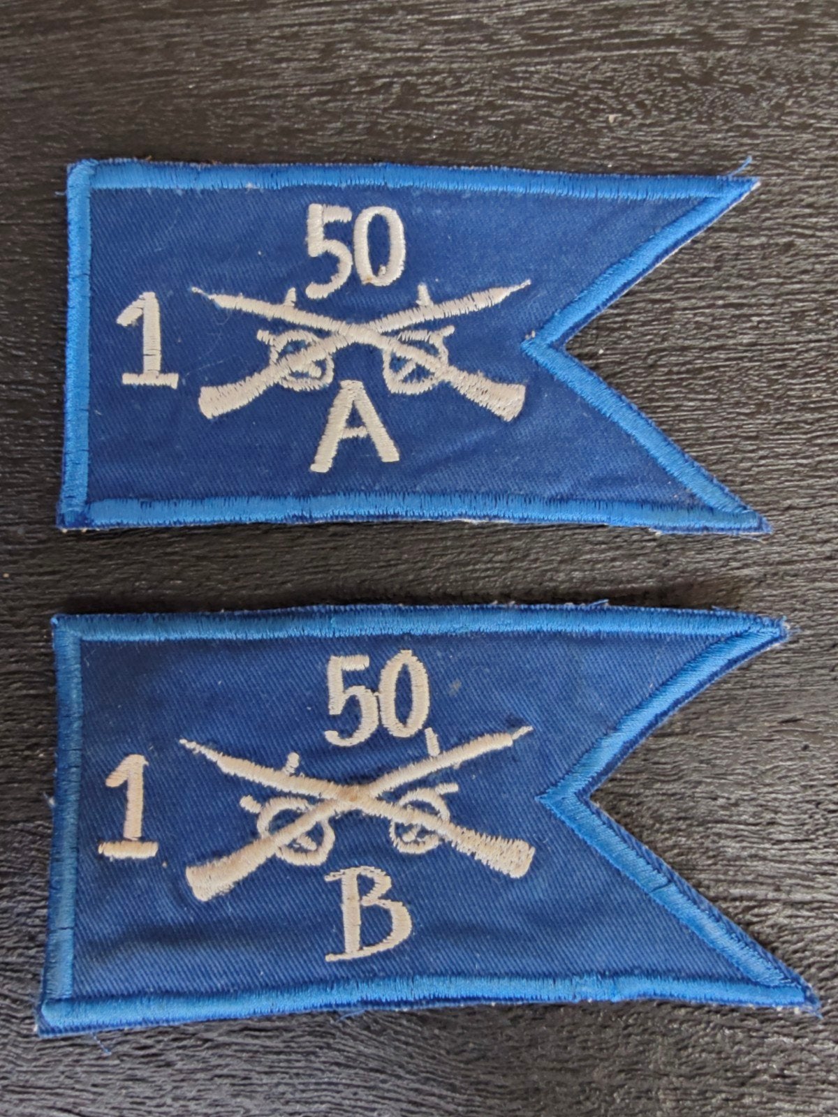 US Army A&B Co 1st Bn 50th Infantry Regt   Guidon flag patch, Ophalen of Verzenden, Landmacht, Amerika, Embleem of Badge