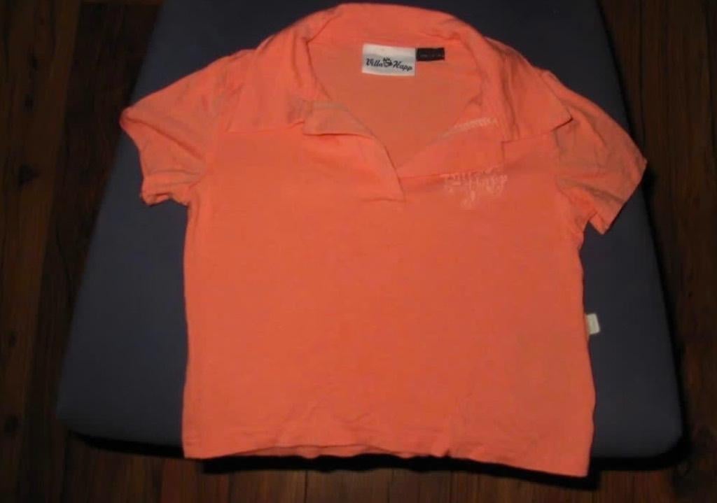 shirt oranje zalm kleur in maat 92/98 Villa Happ, Kinderen en Baby's, Ophalen, Gebruikt, Meisje, Shirt of Longsleeve