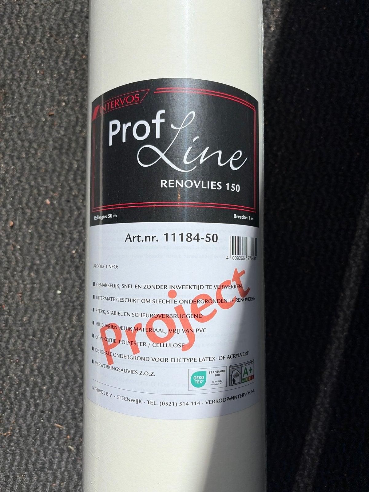 ProfLine Renovlies 150 - 50m rol, Huis en Inrichting, Stoffering | Behang, Ophalen, 50 tot 75 m², Wit