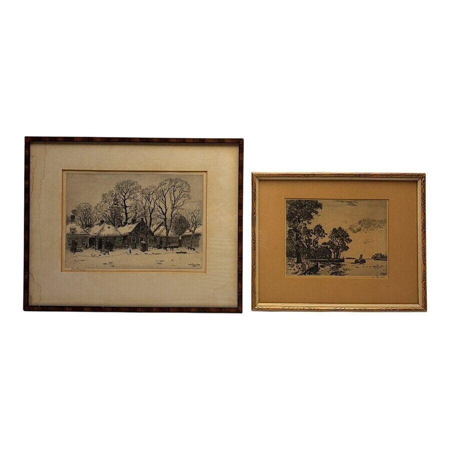Johannes Elsinga (1893-1969) - Grou (1937) en Joure (1954), Antiek en Kunst, Kunst | Schilderijen | Klassiek, Ophalen of Verzenden