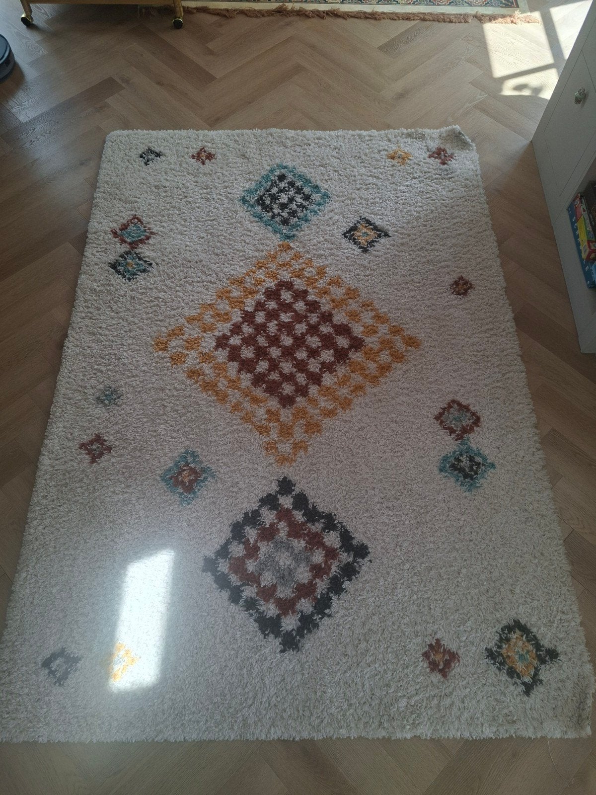 Vloerkleed 230x160 zo goed als nieuw, Geel, 150 tot 200 cm, 200 cm of meer, Bohemian
