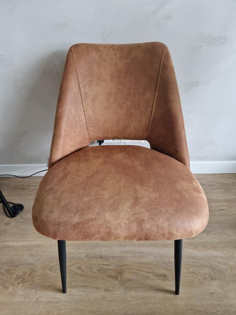 Cognac stoel/fauteuil, Huis en Inrichting, Stoelen, Ophalen, Zo goed als nieuw, Bruin, Eén