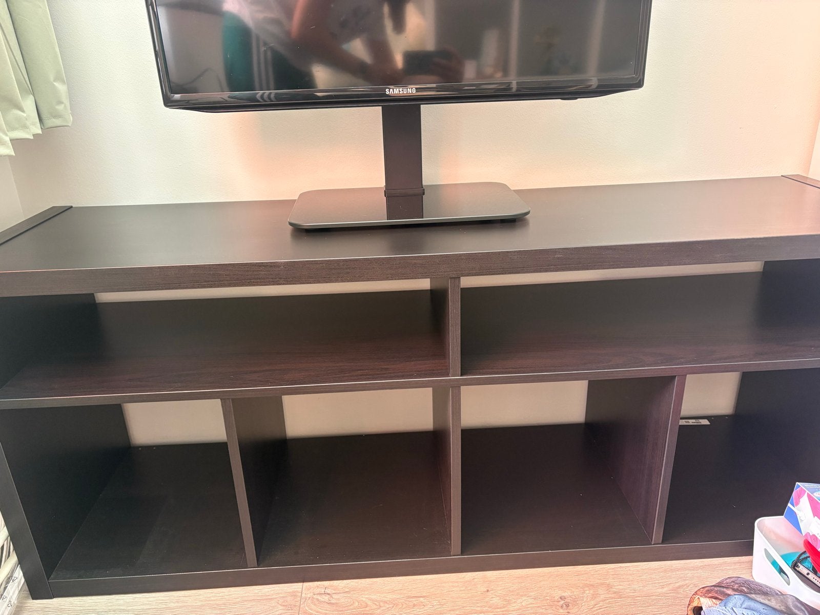 IKEA Kallax TV-meubel zwartbruin, Ophalen, 100 tot 150 cm, Zo goed als nieuw, Minder dan 100 cm