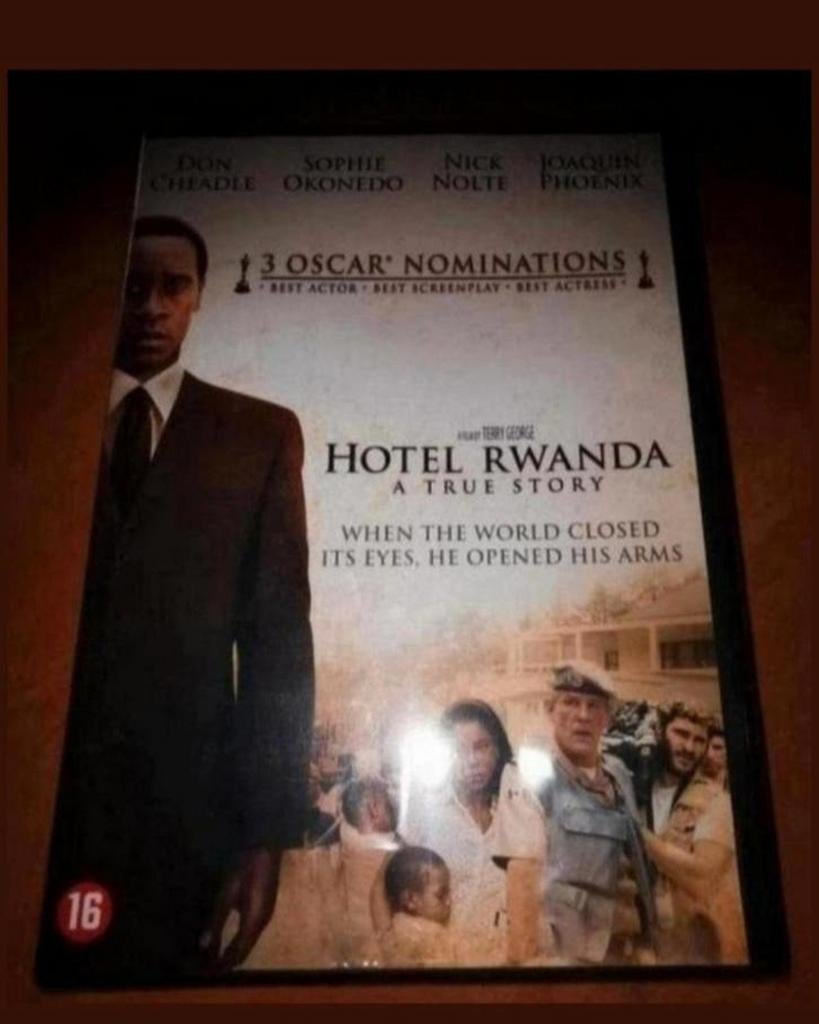 Hotel Rwanda DVD - Waargebeurd Drama (3 Oscar Nominaties), Vanaf 16 jaar, Ophalen of Verzenden, Gebruikt, Waargebeurd drama