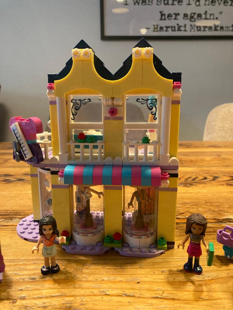 LEGO Friends kledingwinkel (41427) - Compleet met boekje, Ophalen of Verzenden, Zo goed als nieuw