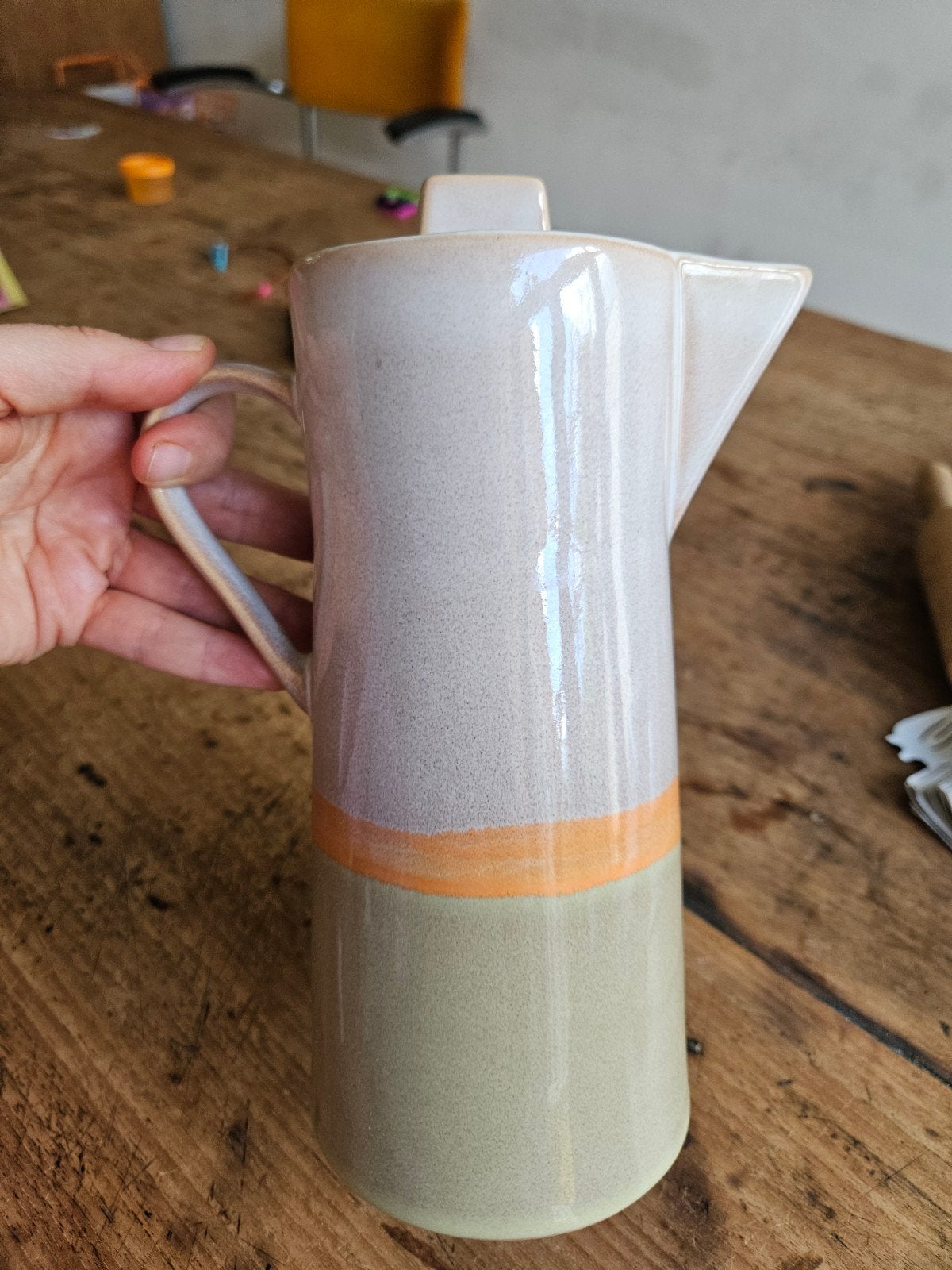 koffiepot 70's HK living, Huis en Inrichting, Zo goed als nieuw, Steen/keramiek, Meerkleurig, Overige merken