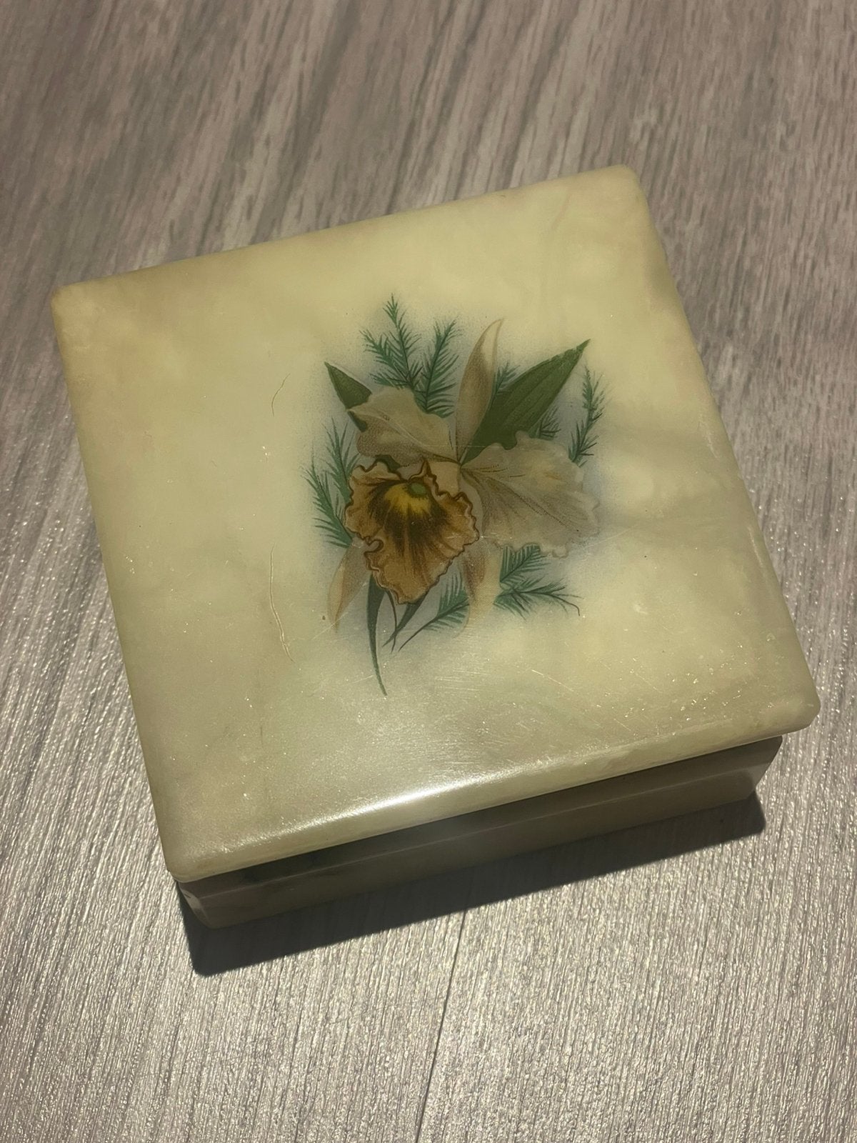 Vintage Italiaans Onyx Sieradendoosje – Jaren 50/60, Antiek en Kunst, Ophalen of Verzenden