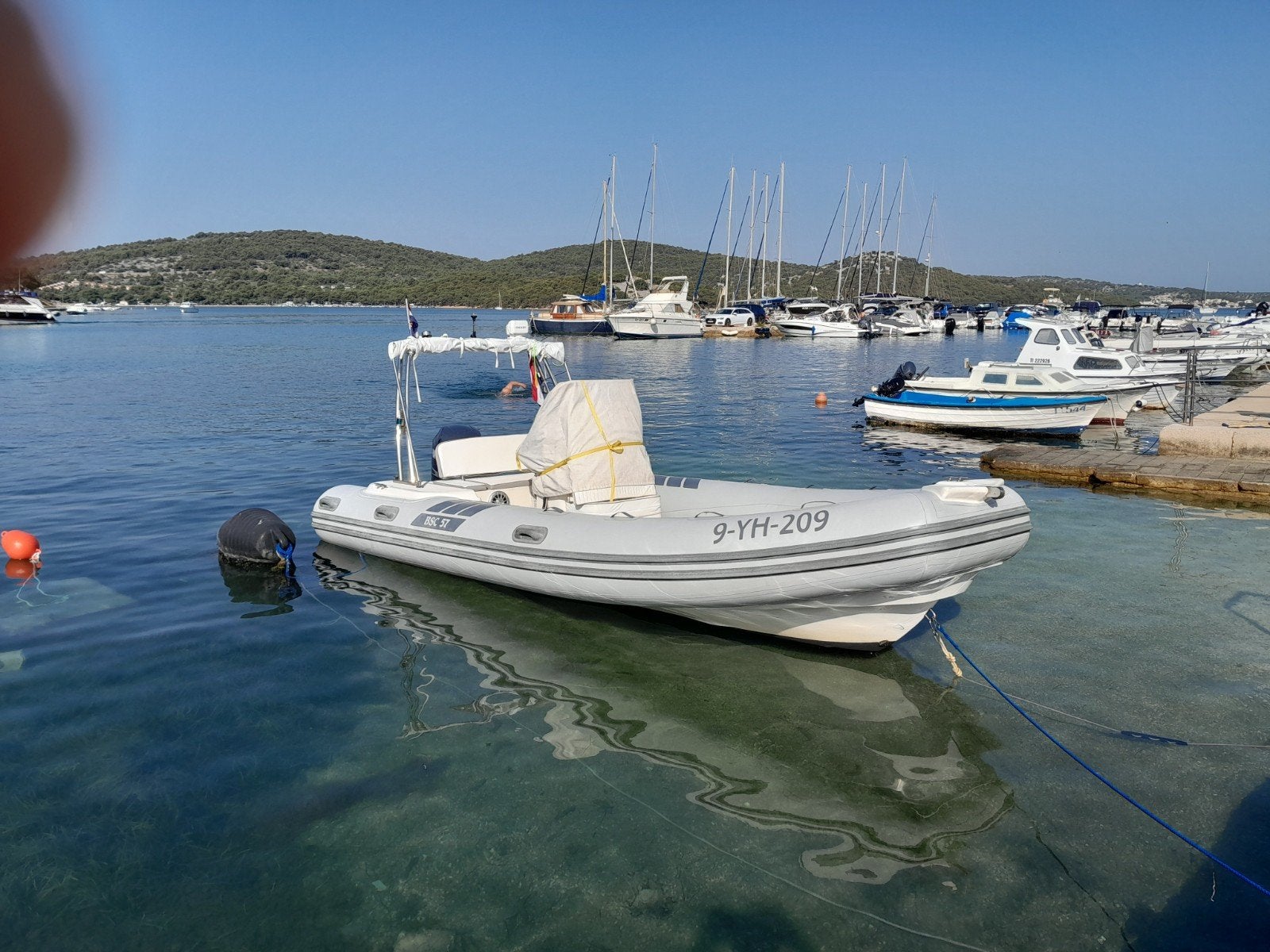 BSC57 YAMAHA F150 365UUR RIBA TRAILER  RIB, Watersport en Boten, Ophalen of Verzenden, Benzine, Overige materialen