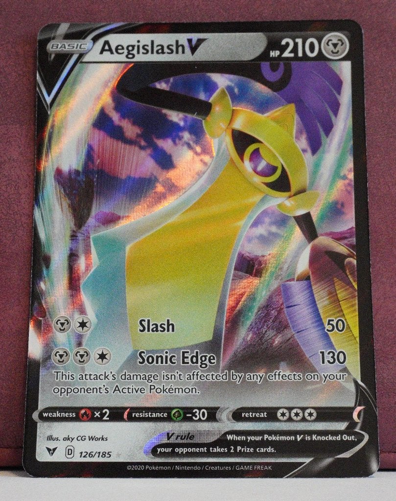 Aegislash V 126-185 Vived Voltage Pokémon Kaart, Verzenden, Nieuw, Losse kaart