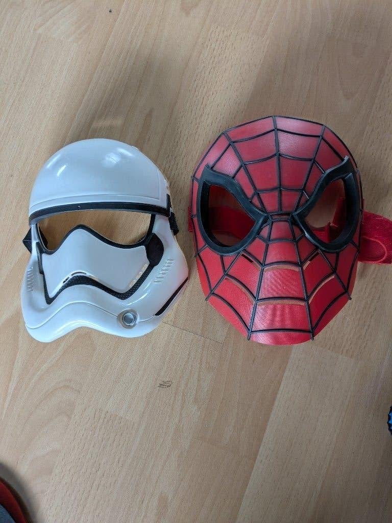 Superhelden maskers: Spiderman en Stormtrooper (2 stuks), Ophalen of Verzenden, Nieuw, Overige typen, Carnaval
