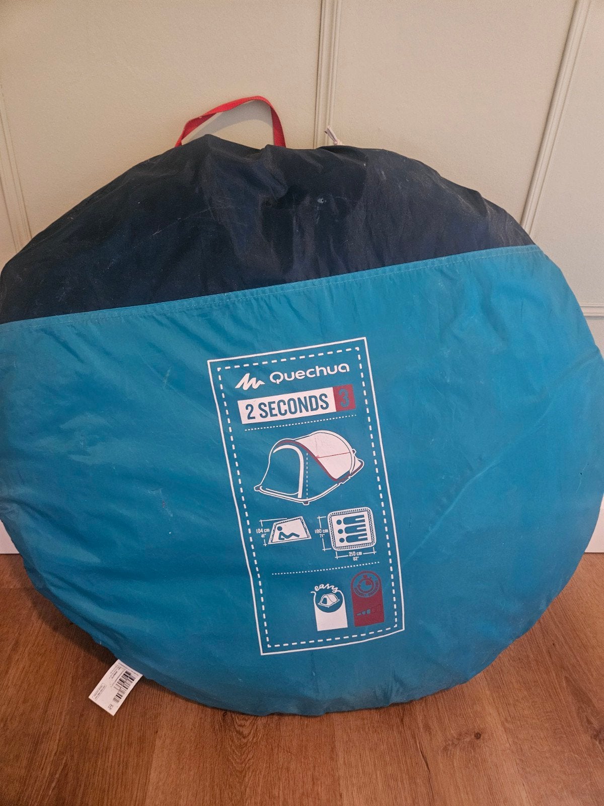 Quechua 2 Seconds pop-up tent voor 3 personen - Blauw, Ophalen, Gebruikt, Tot en met 3