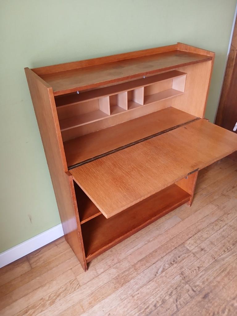Vintage secretaire boekenkast jaren 50 60 Deens Pastoe WeBe?, Ophalen, Gebruikt, Deens Midcentury Pastoe jaren 50 60