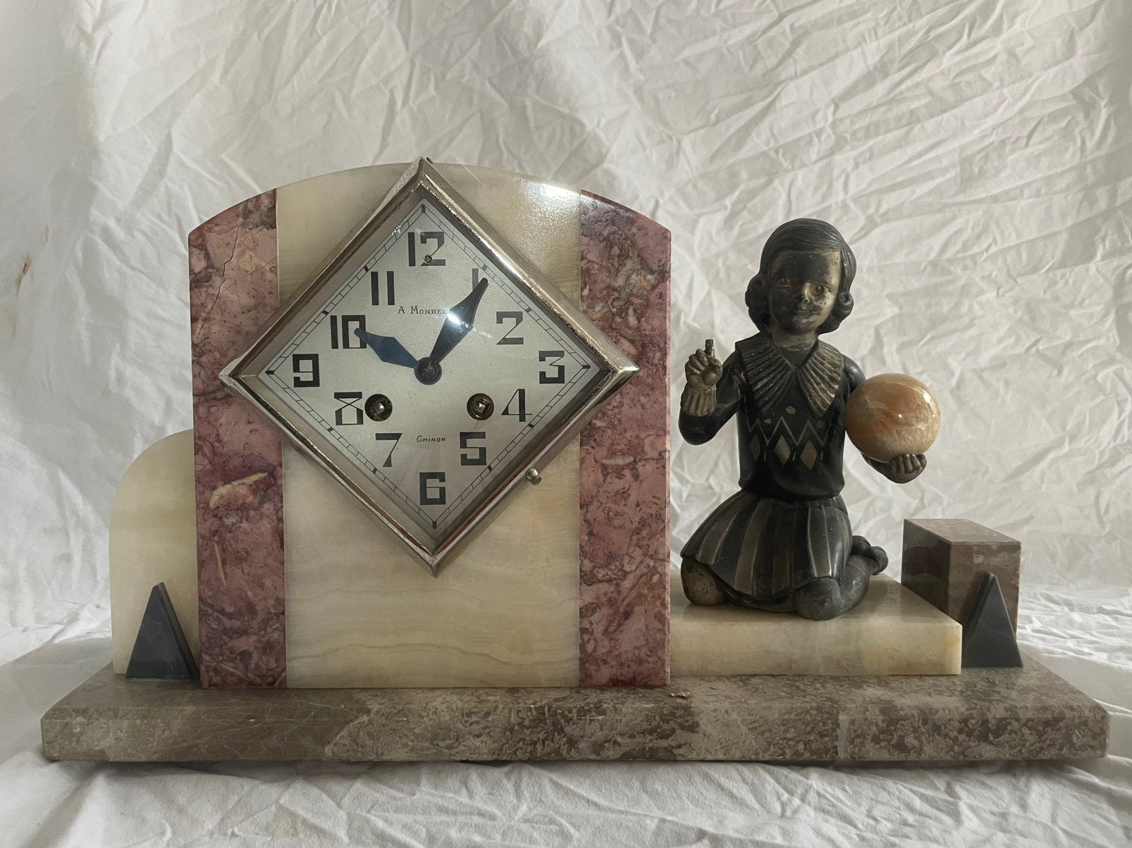 Antieke Franse Art Deco schouwpendule, Antiek en Kunst, Antiek | Klokken, Ophalen