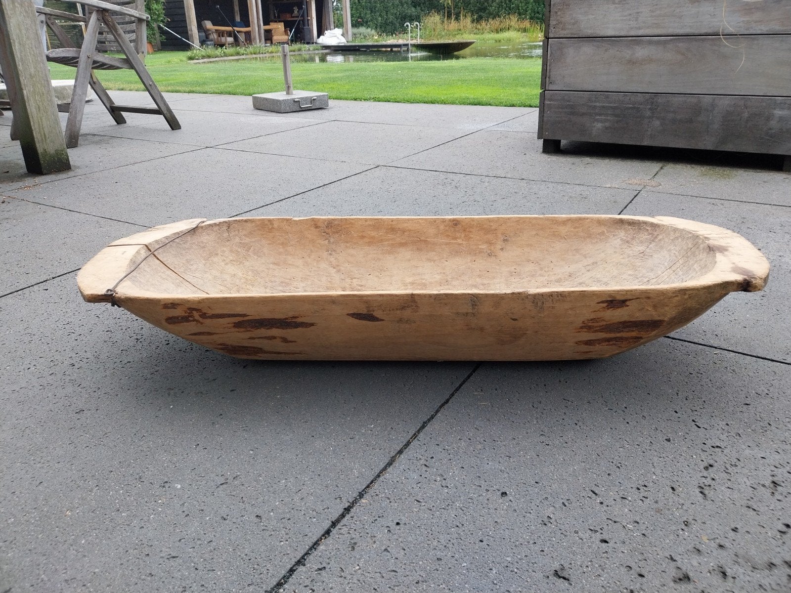 Antieke houten trog - Rustieke decoratie, Ophalen
