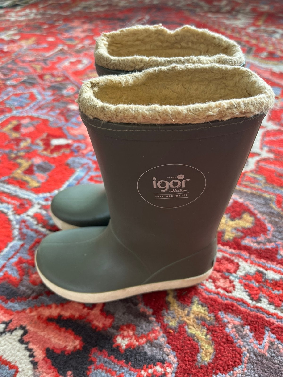 Winterlaarzen Igor mosgroen maat 27, Jongetje of Meisje, Laarsjes, Ophalen of Verzenden, Zo goed als nieuw