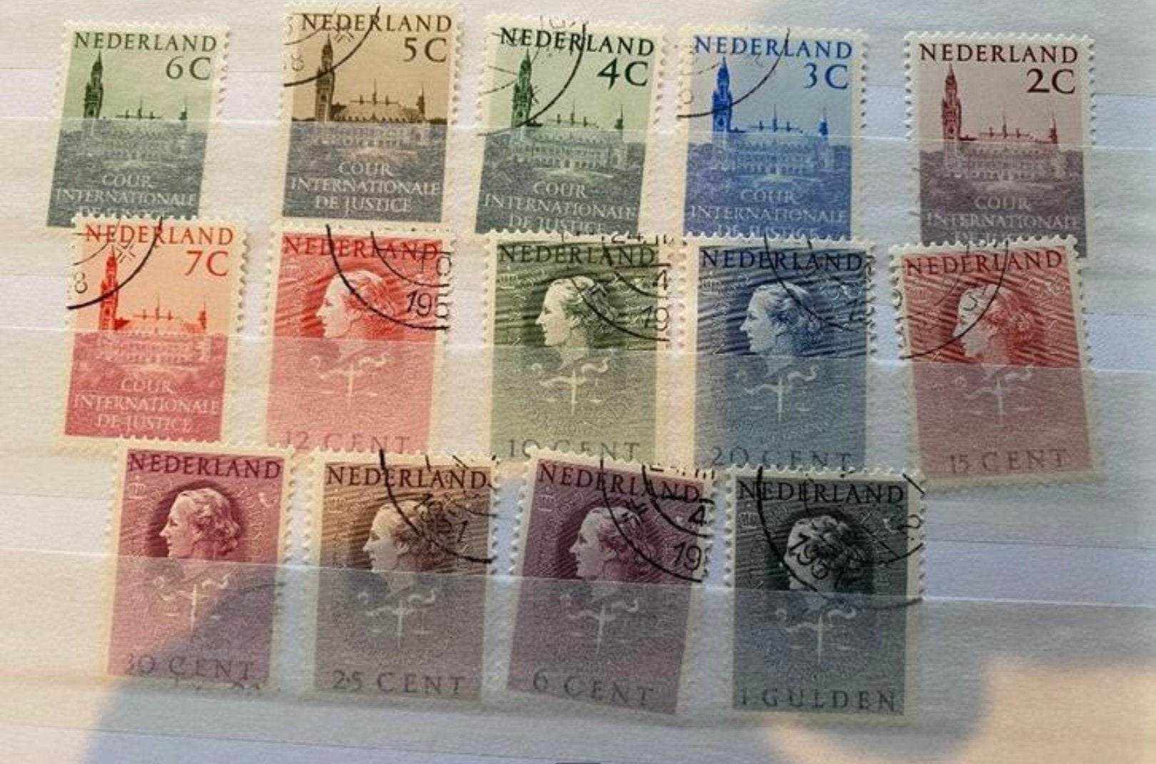 dienstzegels D 27 tot en met D 40 gestempeld, Postzegels en Munten, Ophalen of Verzenden, Na 1940, Gestempeld