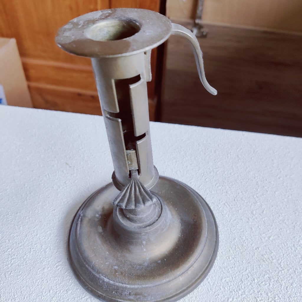 2 Stuks, kaarsenkandelaar en houder., Ophalen of Verzenden, Gebruikt, Overige materialen, Kandelaar