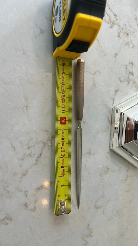 Briefopener met zilveren element, Ophalen