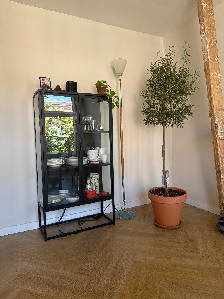 Servieskast, Gebruikt, 100 tot 150 cm, Ophalen of Verzenden, Glas