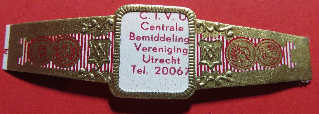 Sigarenbandje Reclamebandje CTVD Utrecht, Verzenden, Gebruikt, Sigarenbandjes