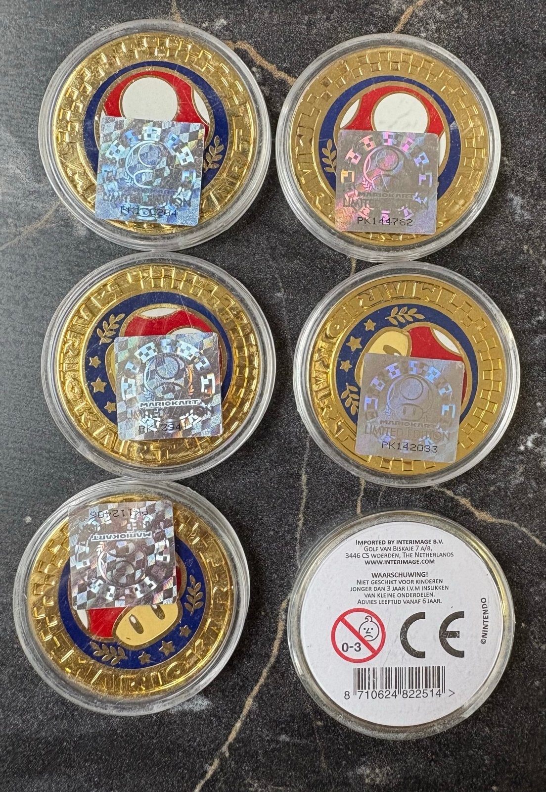 Mario Kart Limited Edition Munten (6 stuks), Ophalen of Verzenden, Nieuw