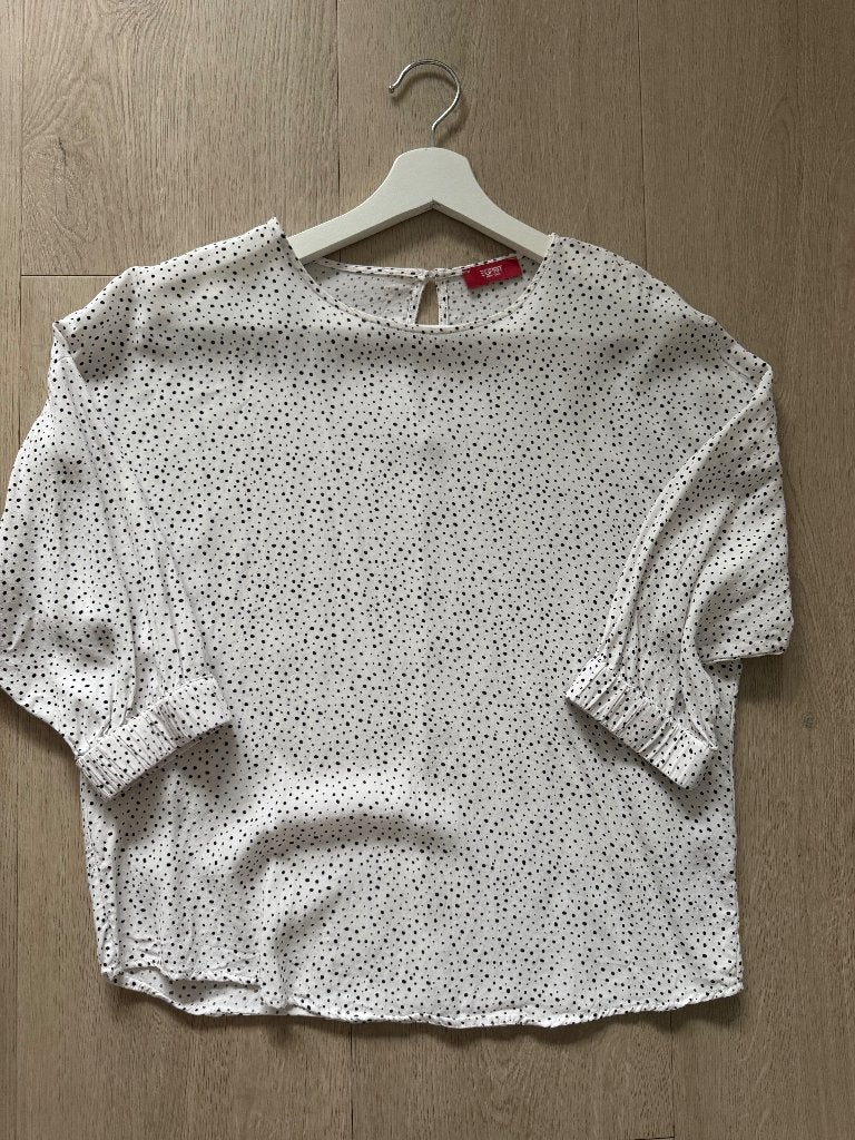 Esprit gestipte blouse maat XS wit, Wit, Ophalen of Verzenden, Zo goed als nieuw, Maat 34 (XS) of kleiner