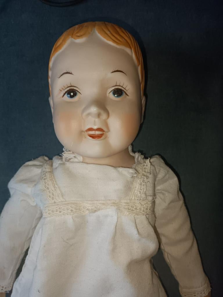 Te koop mooie antieke pop, Ophalen of Verzenden, Gebruikt, Pop