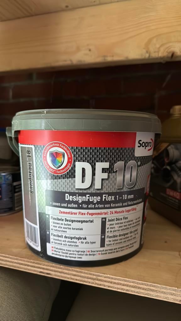 Sopro Voegmortel Sopro DF 10 Flexibel zandgrijs nr.18 5kg, Doe-het-zelf en Verbouw, Ophalen of Verzenden, Nieuw, Wit
