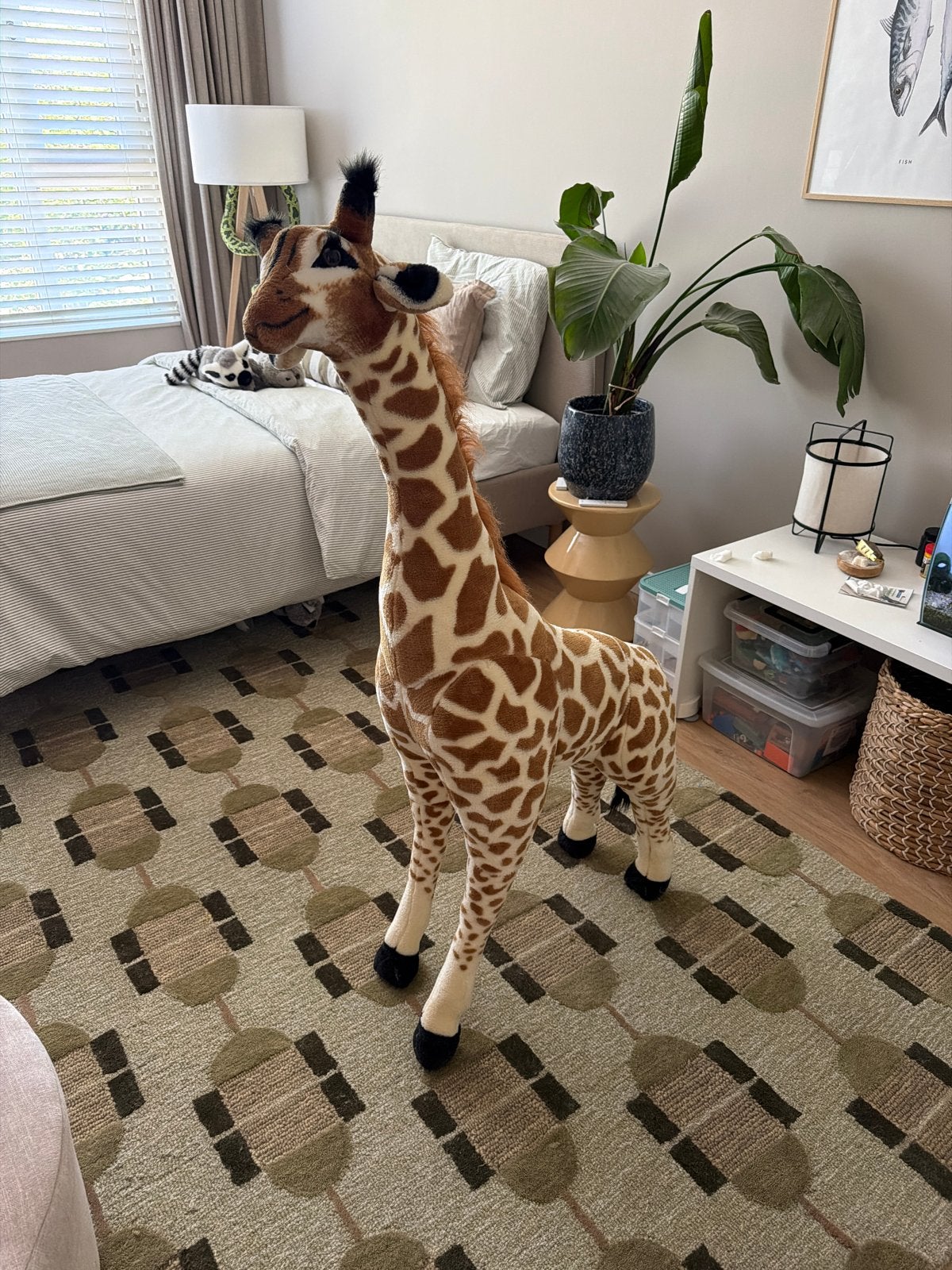 Melissa & Doug Levensgrote Giraffe - 140cm, Kinderen en Baby's, Speelgoed | Knuffels en Pluche, Ophalen, Giraf, Zo goed als nieuw