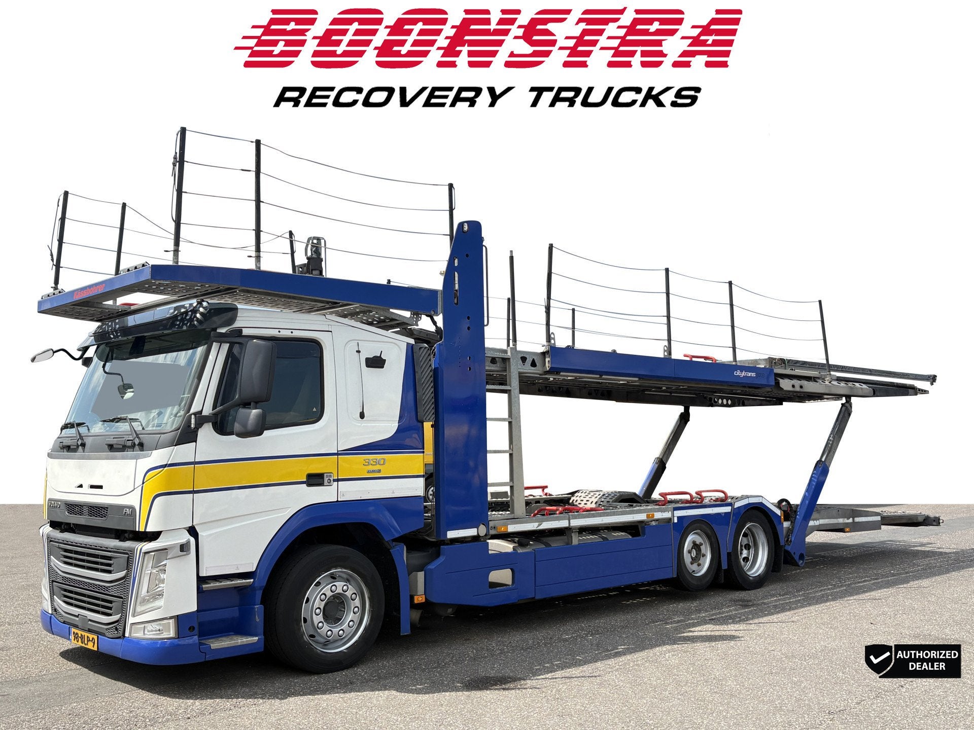 Volvo FM 330 6x2 Kassbohrer Citytrans Pro Winde Euro 6 Autot, Auto's, Automaat, Blauw, 340 pk, Origineel Nederlands