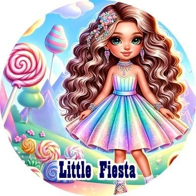 lf1145 icing luxe candy land19cm eetbare taart print, Ophalen of Verzenden, Nieuw, Taarten, Versiering