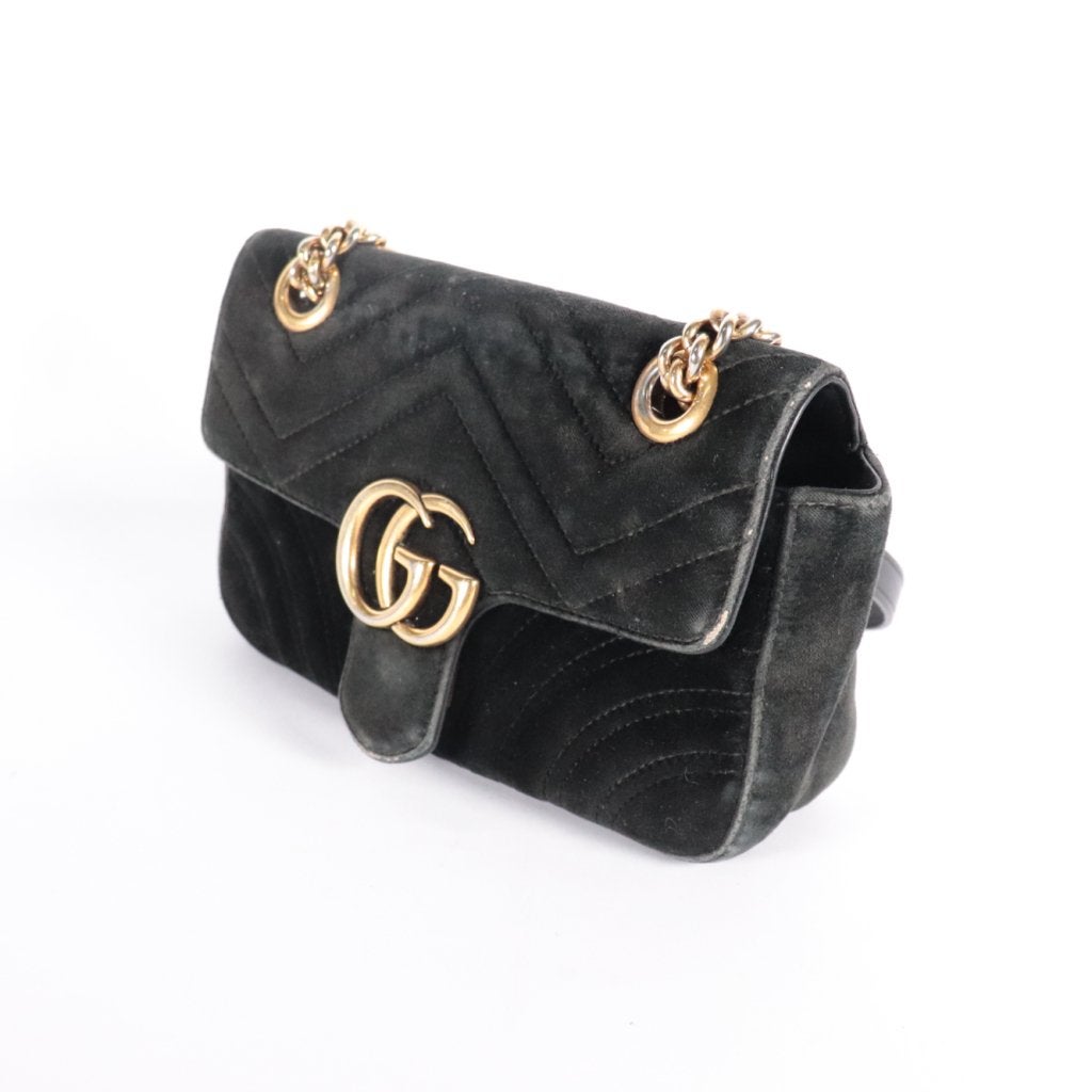 Gucci 445744 GG Marmont Mini Velvet Bag Black, Gucci, Gebruikt, Support@gucci.com, 30 Avenue Montaigne
75008 Paris