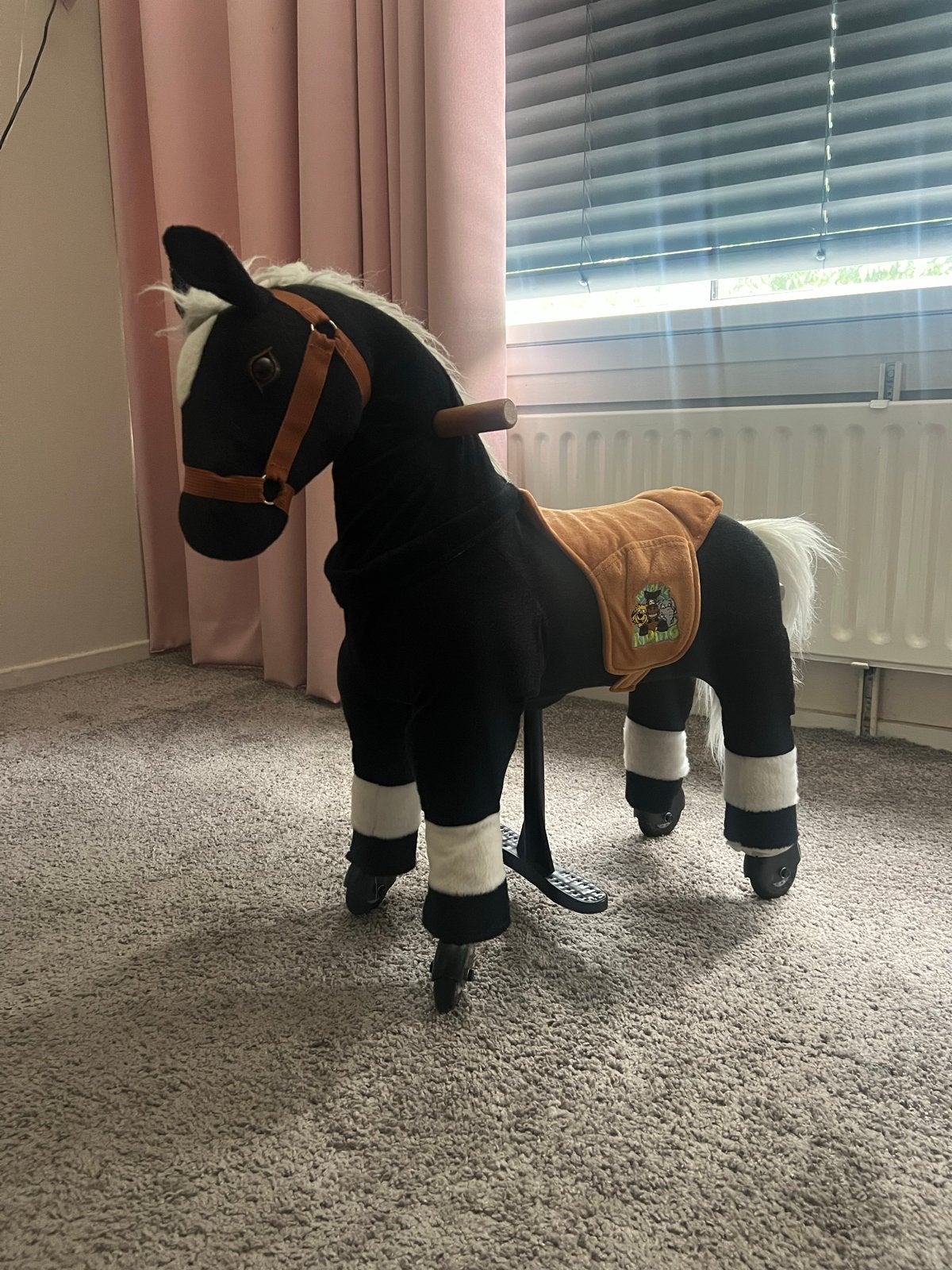 Zwart speelpaard op wielen - Ponycycle, Ophalen, Gebruikt, Jongen of Meisje