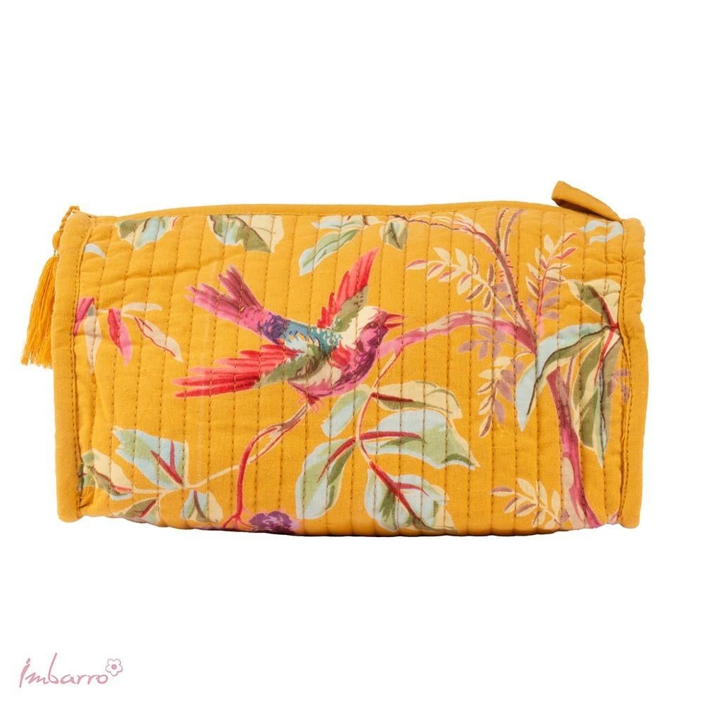 gele gewatteerde pouch toilettas paradise van Imbarro, -, Nieuw, Ophalen of Verzenden, -