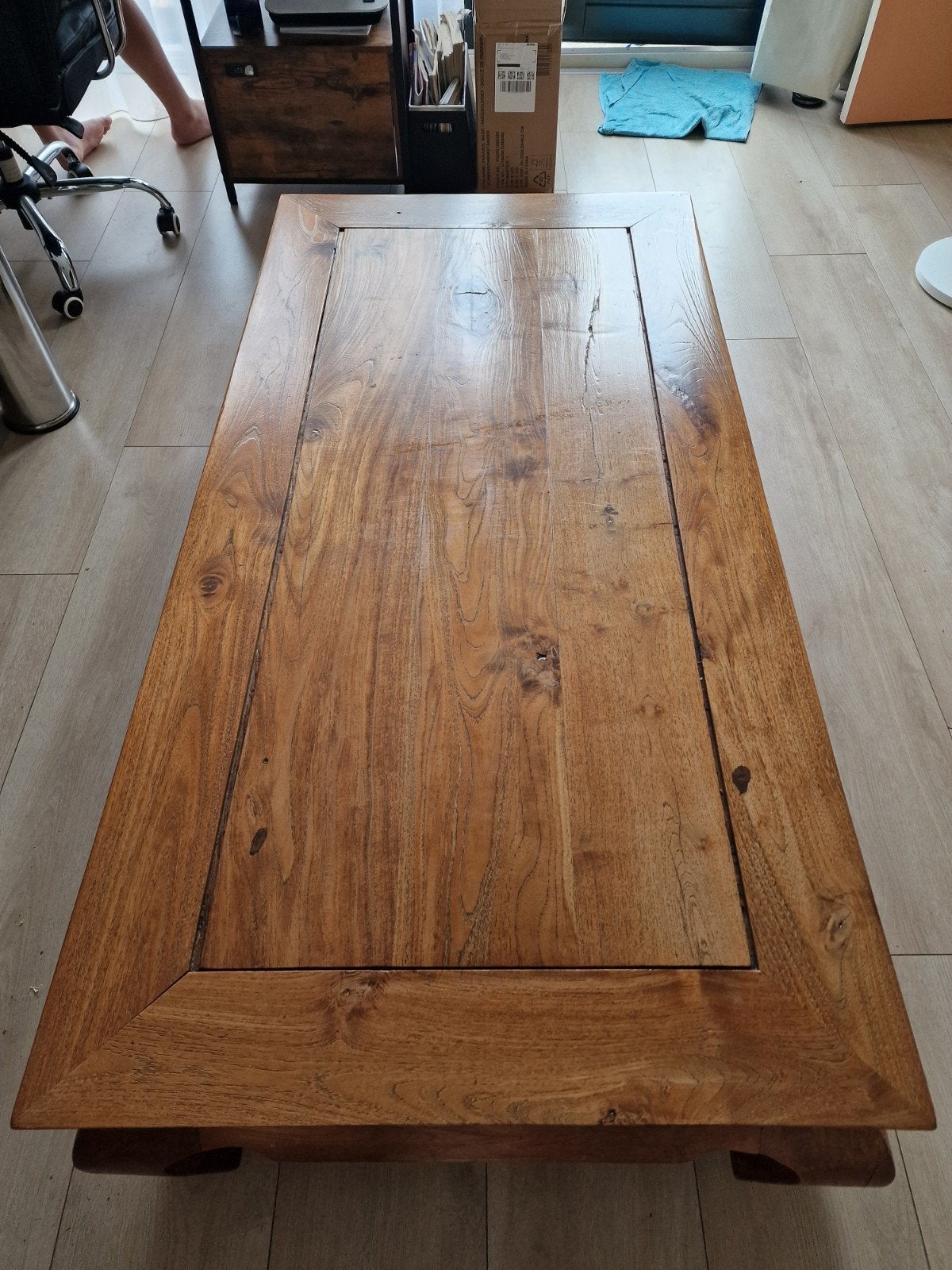 Prachtige massief houten salontafel (koloniale / opium stijl, Ophalen, Gebruikt, Opium tafel, Teakhout