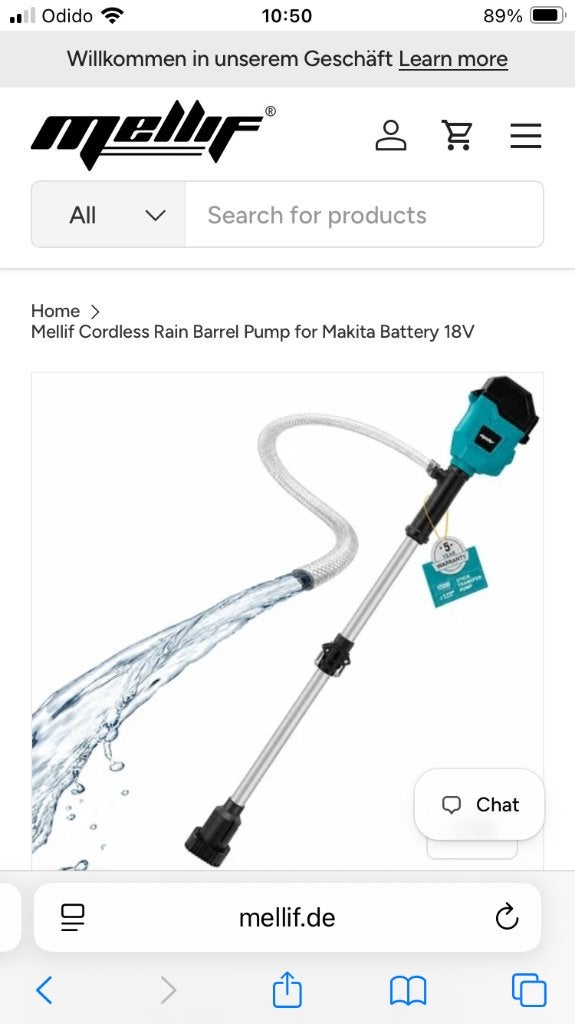 Draadloos Mellif waterpomp voor Makita 18V  l, Ophalen, Nieuw, Overige soorten, Overige merken