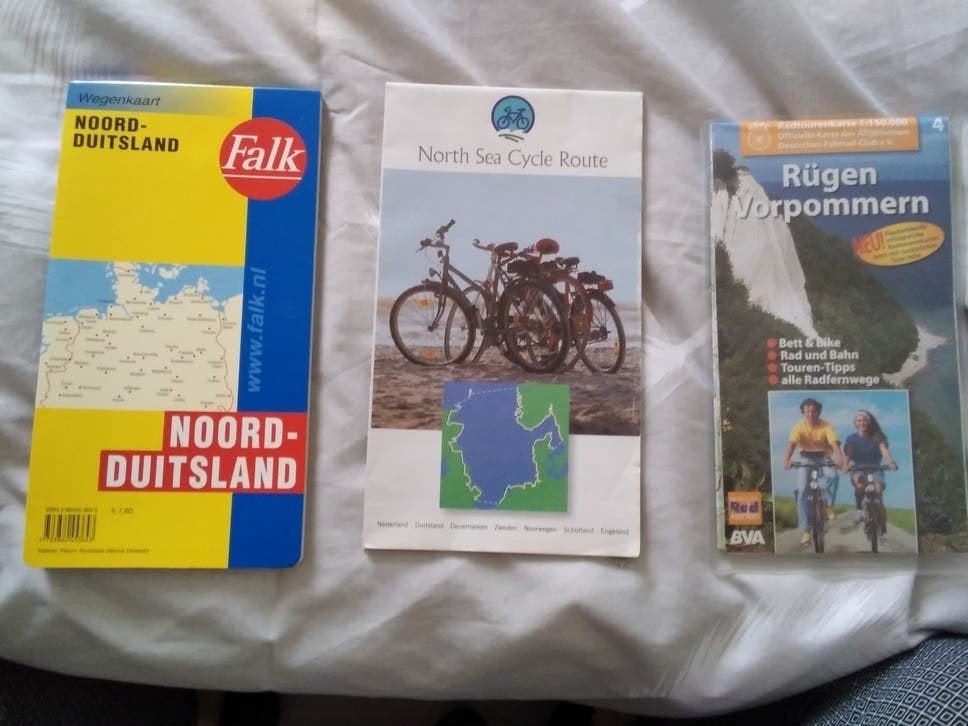 Autokaart Falke en 2 fietskaarten Noord Duitsland, Overige merken, Fiets- of Wandelgids, Europa, Ophalen of Verzenden