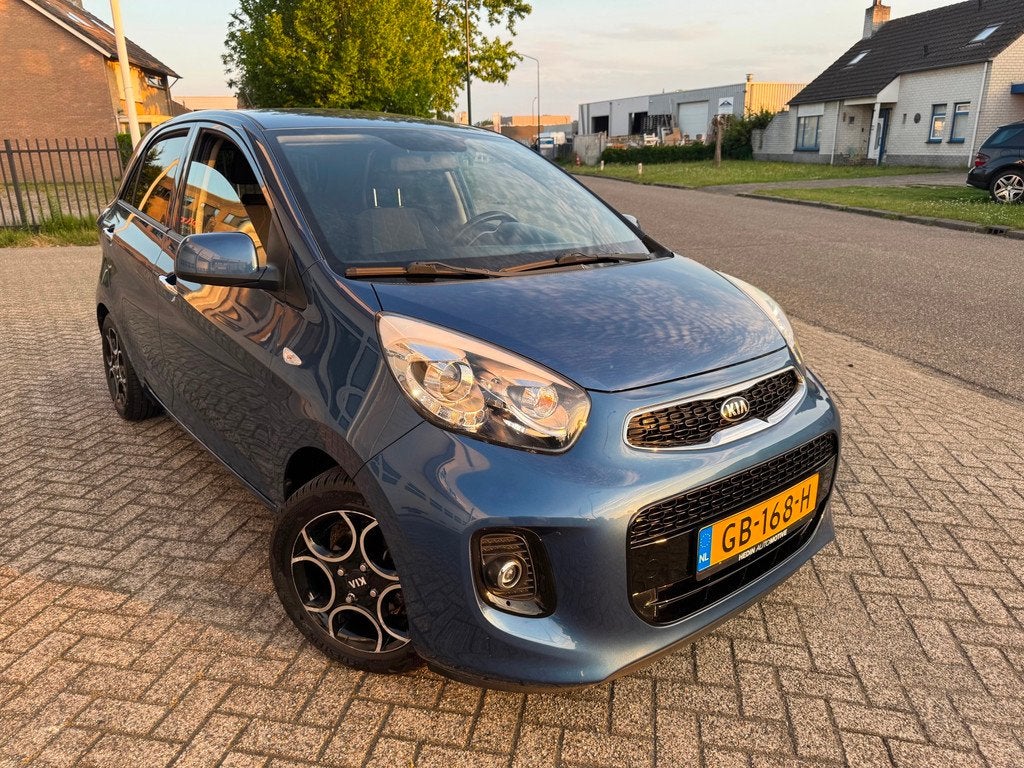 Kia Picanto 1.0 CVVT First Edition Airco, Led, Led, Auto's, Kia, Voorwielaandrijving, Euro 5, Gebruikt, Blauw